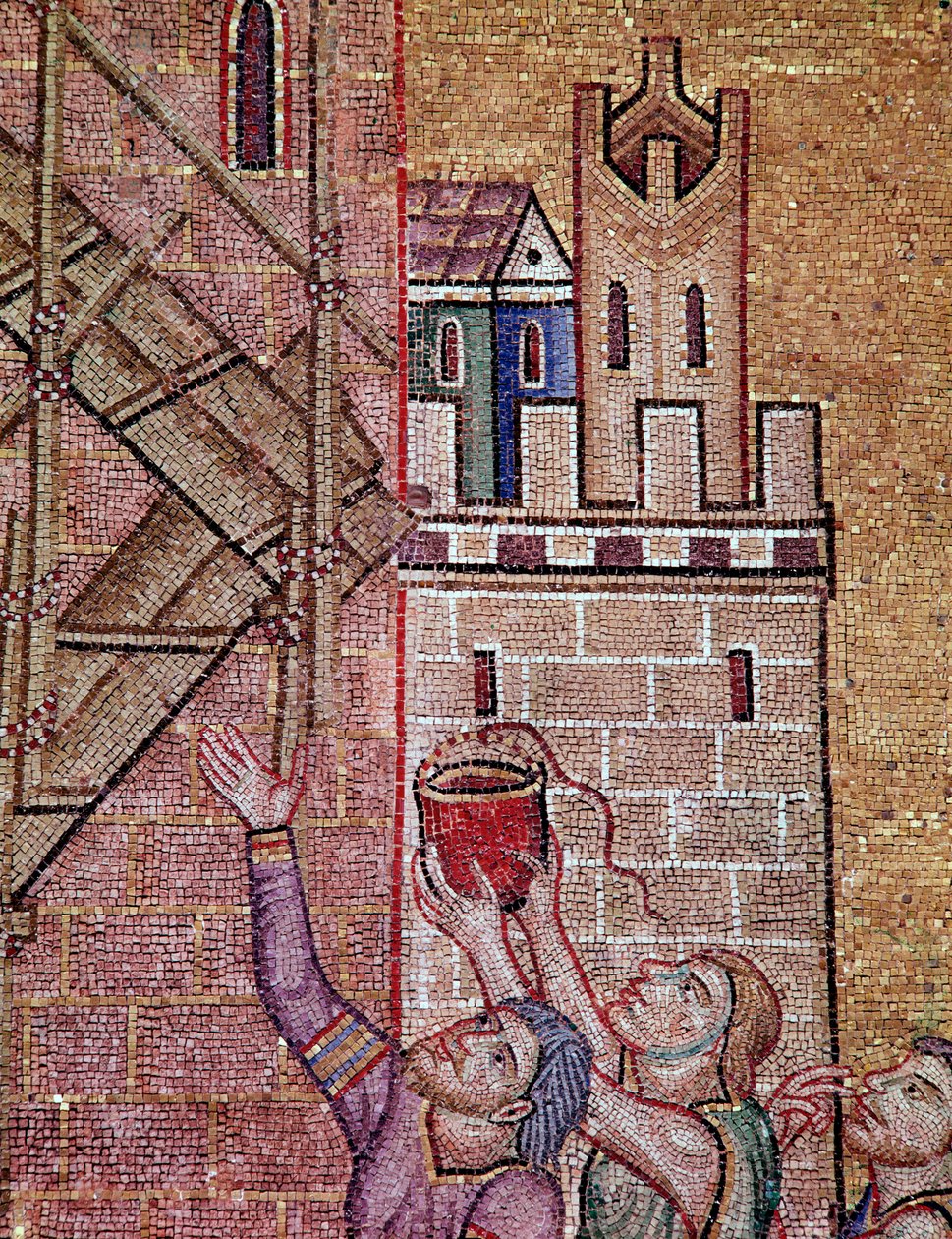 Baabelin tornin rakentaminen (mosaiikki tekijältä Byzantine