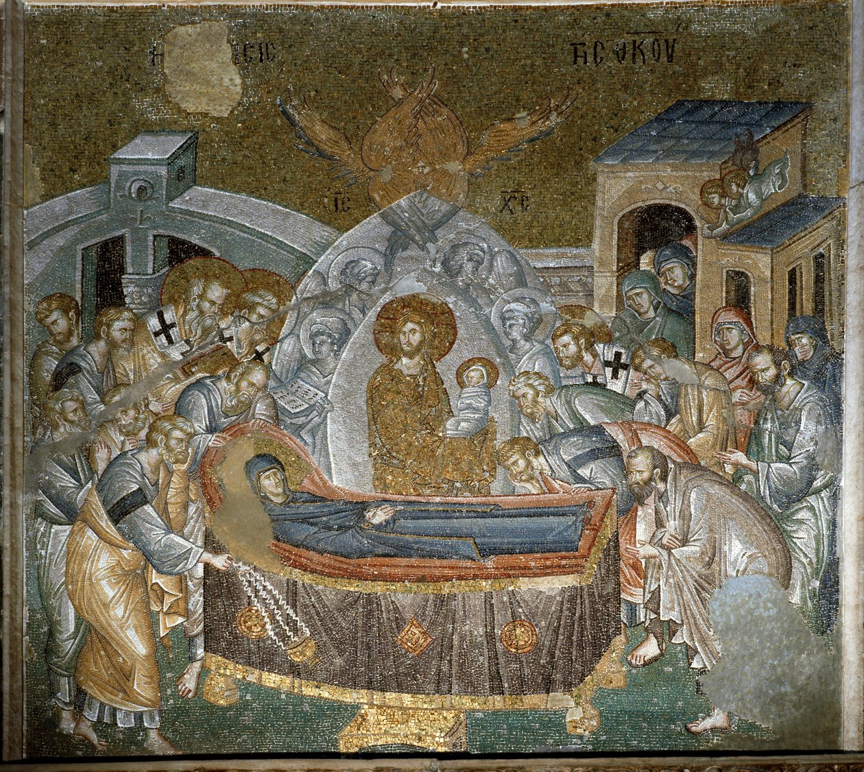Neitsyen nukkuminen (Mosaic tekijältä Byzantine