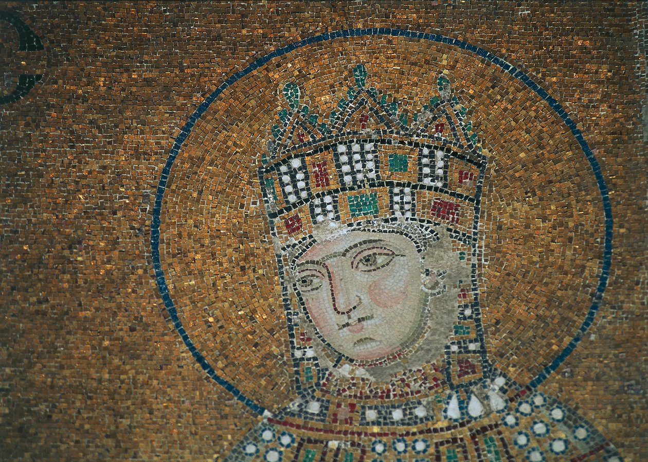 Keisarinna Zoe Hagia Sofiassa (mosaiikki) tekijältä Byzantine