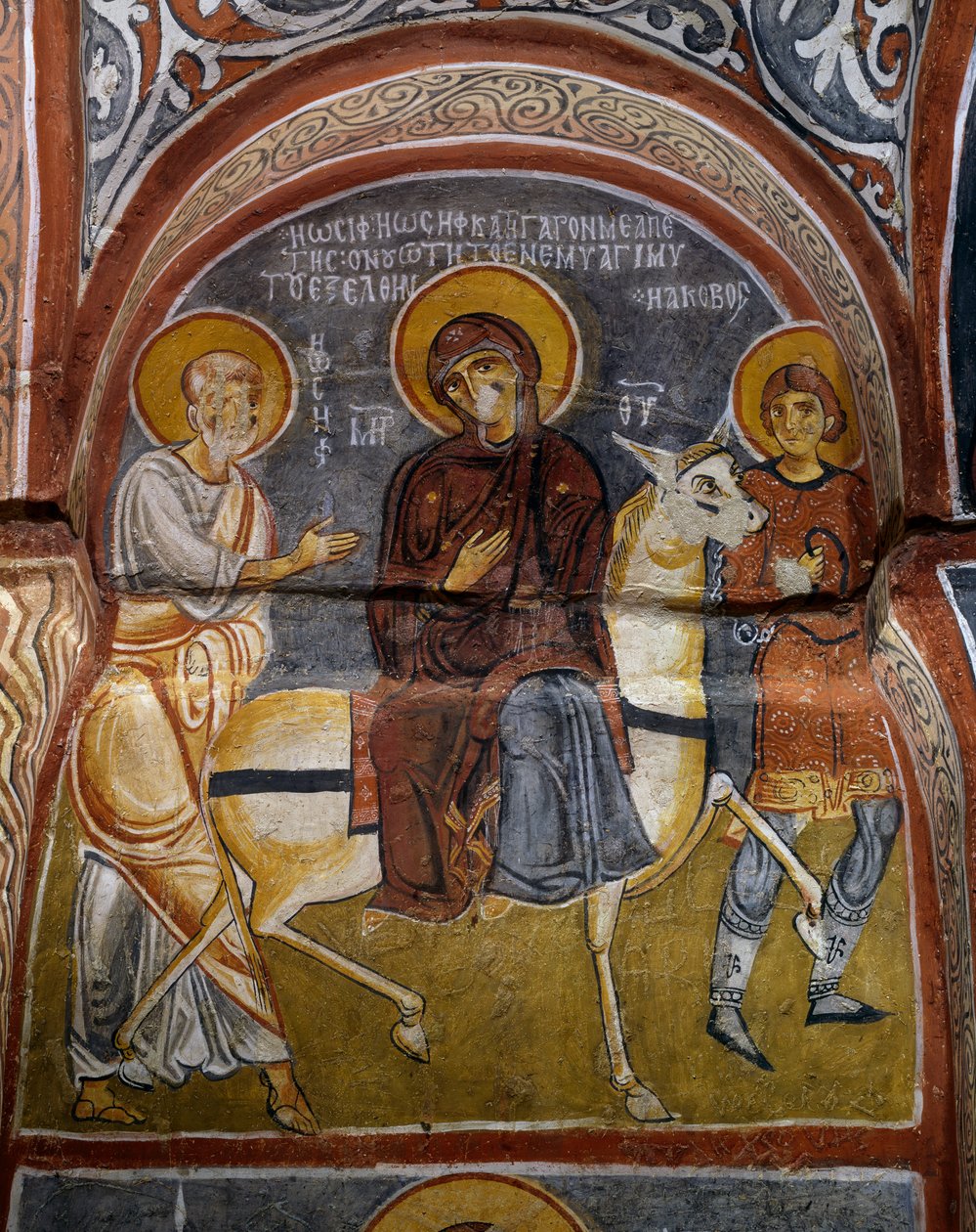 Lento Egyptiin, bysanttilainen fresko (1100-luku), Karanlik Kilise (pimeä kirkko) (1100-1200-luku), Goreme (Unescon maailmanperintöluettelo) tekijältä Byzantine