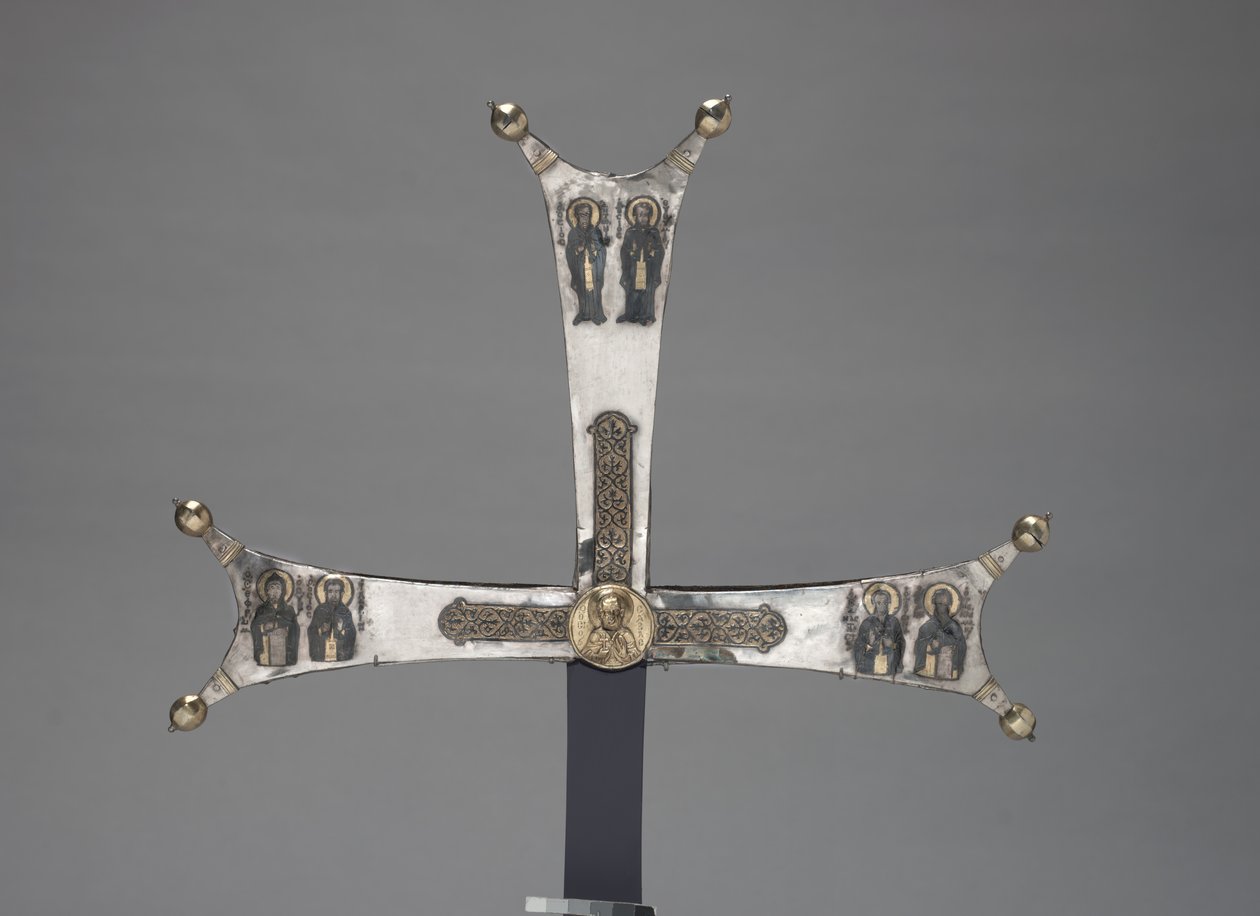 Fragmentti kulkuerististä, n. 1050 (hopeakullattu, niello) tekijältä Byzantine