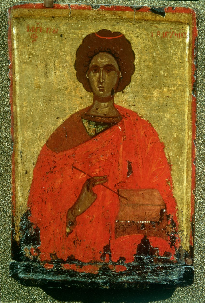 Nikomedialaisen pyhän Pantaleonin ikoni (k.305 jKr.). tekijältä Byzantine
