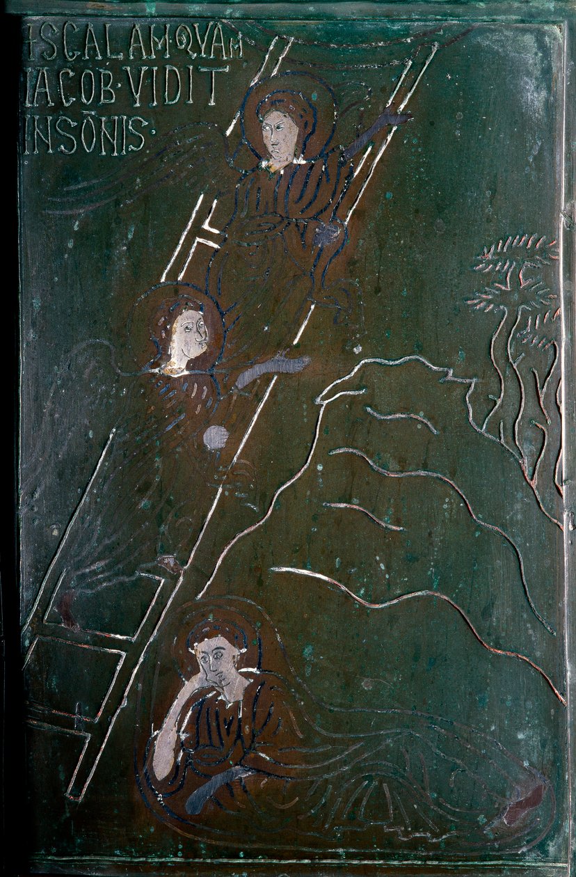 Jaakob näkee unessa enkelien nousevan ja laskevan pronssista ovilaattavaakaa, joka valmistettiin Konstantinopolissa vuonna 1076. Monte Sant 