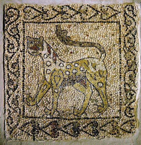 Täplikäs pantteri, 1213 (mosaiikki) tekijältä Byzantine