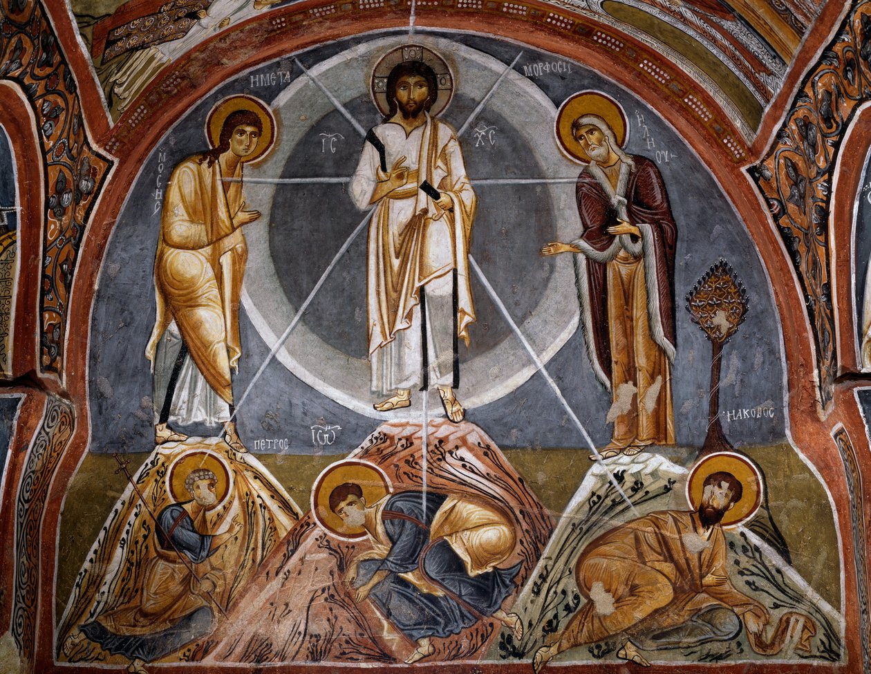 Kirkastus, Bysanttilainen fresko (1100-luku), Karanlik Kilise (Pumma kirkko) (1100-1200-luku), Goreme (Unescon maailmanperintöluettelo) tekijältä Byzantine