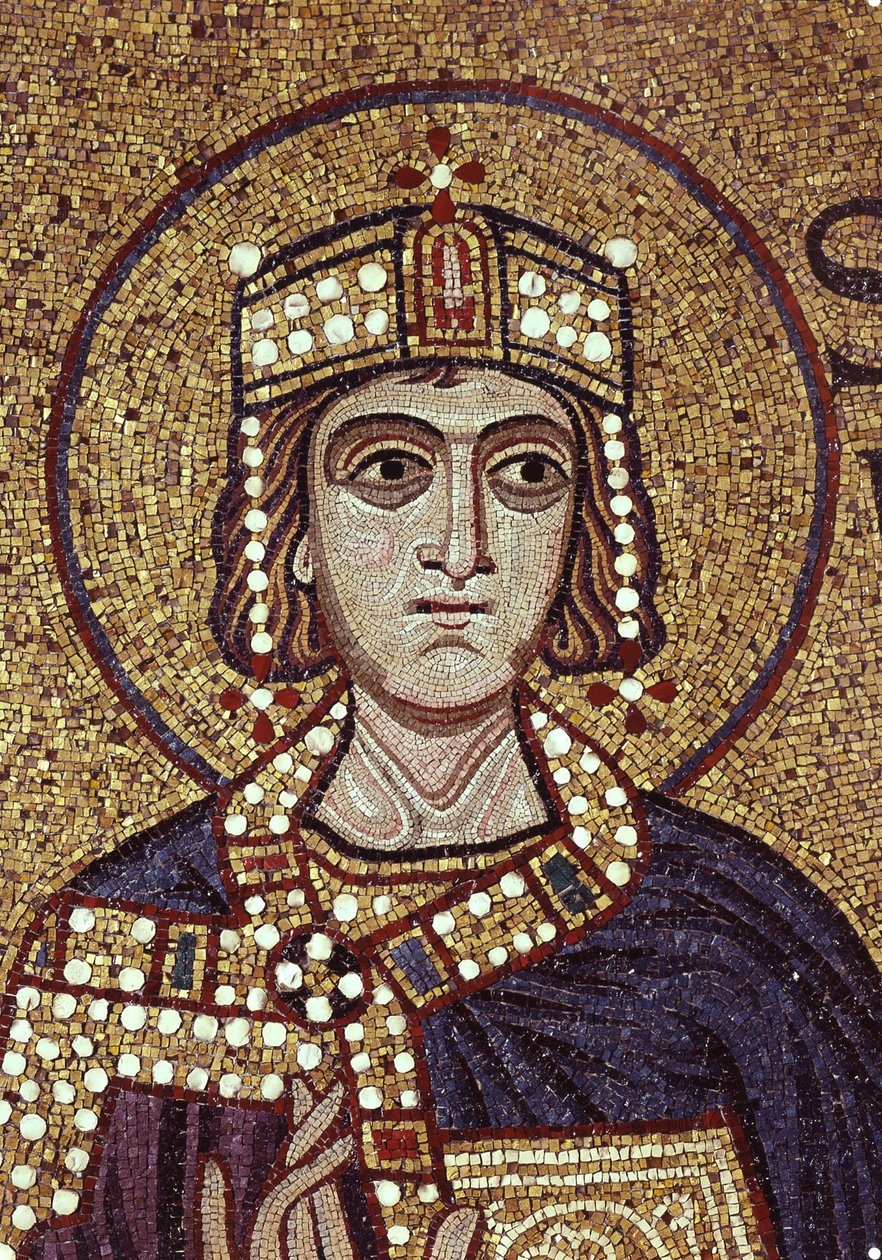 Kuningas Salomon yksityiskohta sisämosaiikeista Pyhän Markuksen basilikassa, 1100-luku tekijältä Byzantine Byzantine