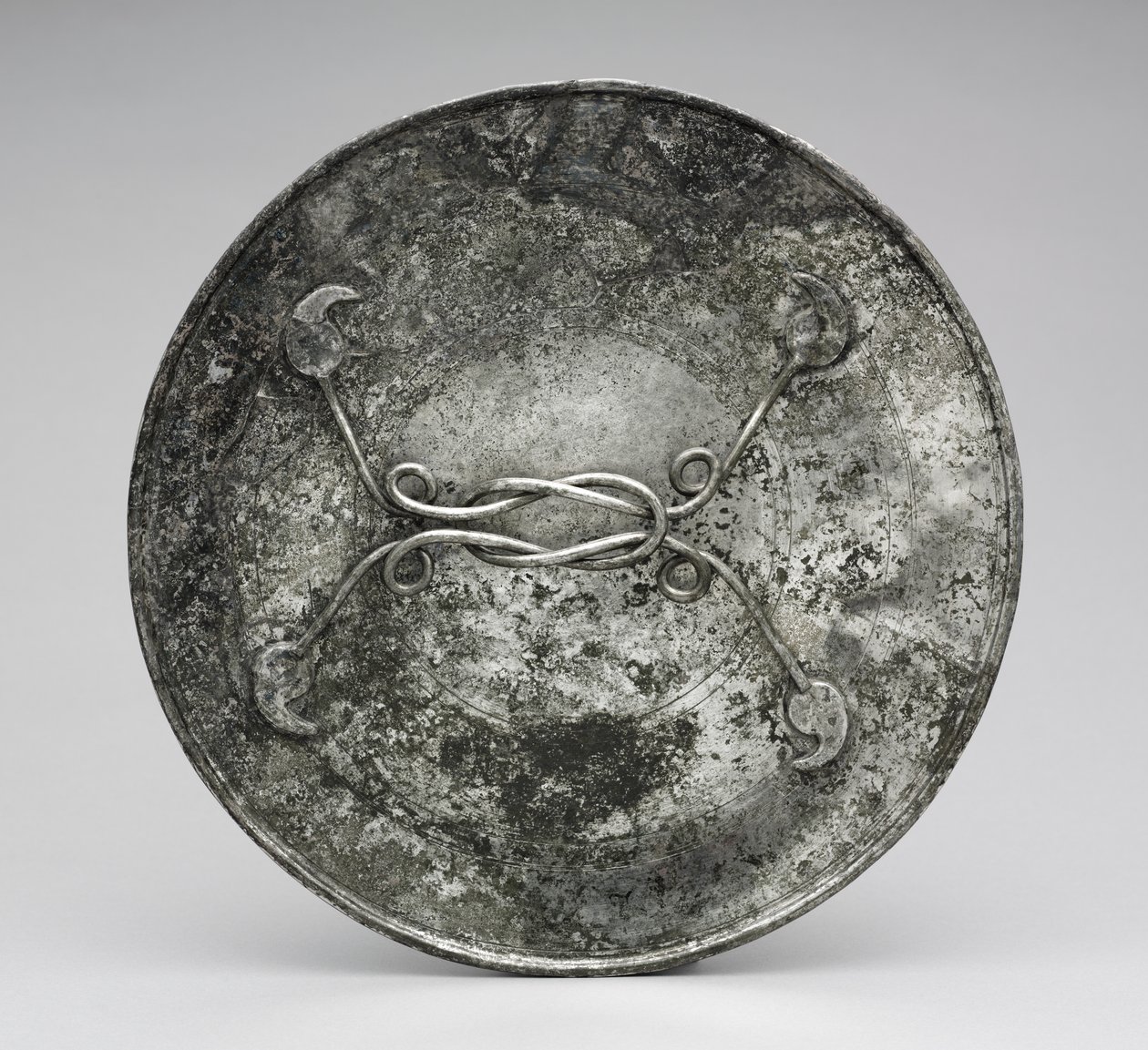 Peili kahvalla Herakles-solmun muodossa, n. 280-400 (hopea) tekijältä Byzantine Byzantine