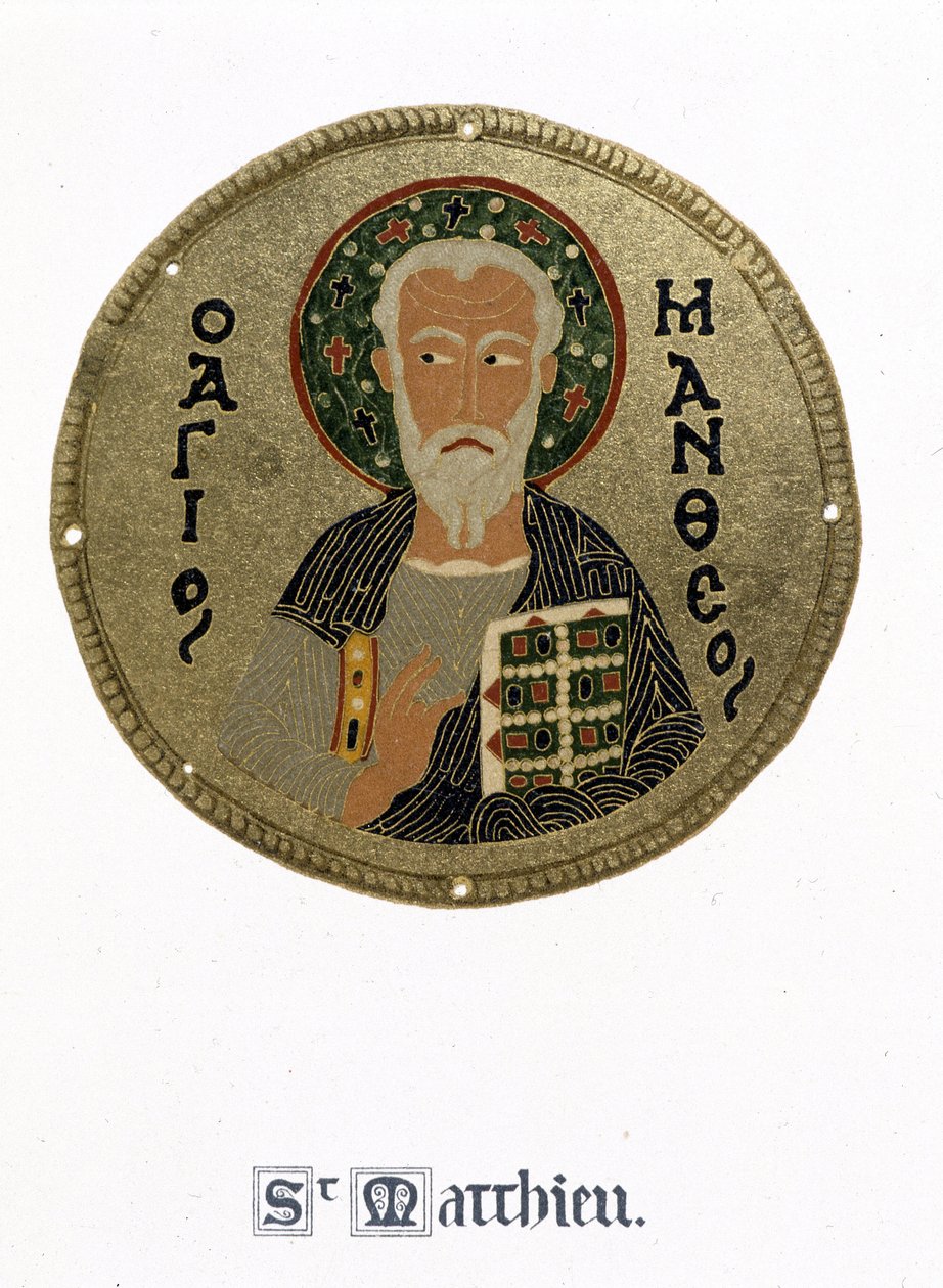 Saint Mathieu - teoksessa "Bysantin emalien historia ja muistomerkit", kirjoittanut N. Kondakow. tekijältä Byzantine Byzantine