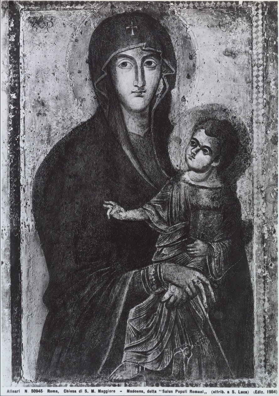 Salus Populi Romani (tempera paneelissa) tekijältä Byzantine Byzantine