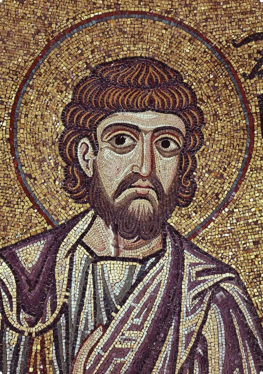 Profeetta Sakariah Yksityiskohta sisämosaiikkiin Pyhän Markuksen basilikassa, 1100-luku tekijältä Byzantine Byzantine