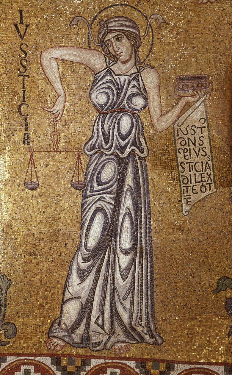 Oikeusyksityiskohta sisämosaiikista Pyhän Markuksen basilikassa, 1100-luku tekijältä Byzantine Byzantine