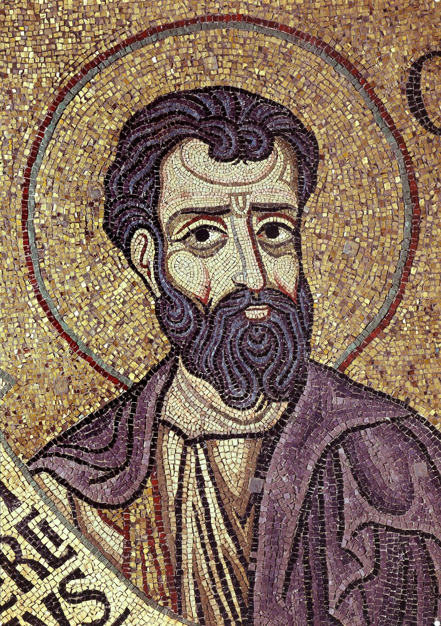 Profeetta Hoosea yksityiskohta sisämosaiikista Pyhän Markuksen basilikassa, 1100-luku tekijältä Byzantine Byzantine