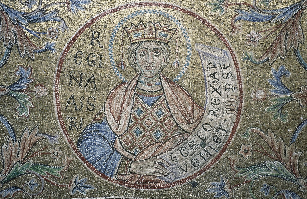 Saban kuningatar Yksityiskohta sisämosaiikkiin Pyhän Markuksen basilikassa, 1200-luku tekijältä Byzantine Byzantine