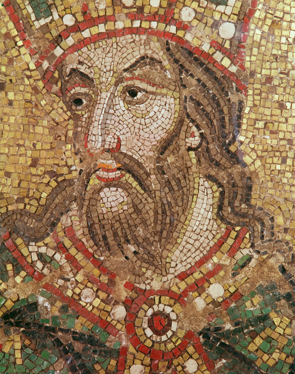 Kuninkaan pää (mosaiikki) (yksityiskohta) tekijältä Byzantine School