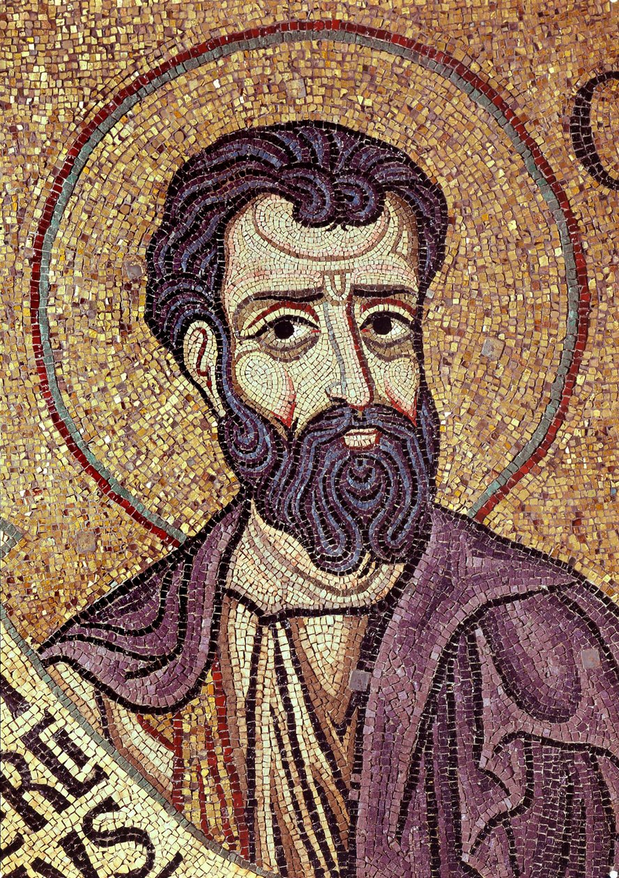 Profeetta Hoosea (8. vuosisadalla eKr.). Bysanttilaisen mestarin työ, mosaiikki, yksityiskohta Venetsian Pyhän Markuksen basilikan koristeesta (Italia) tekijältä Byzantine School