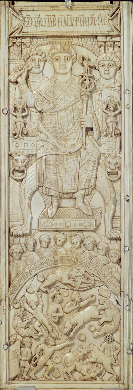 Paneeli konsuli Areobinduksen diptyykistä, Konstantinopolista, 506 jKr (katso myös 224964) tekijältä Byzantine School