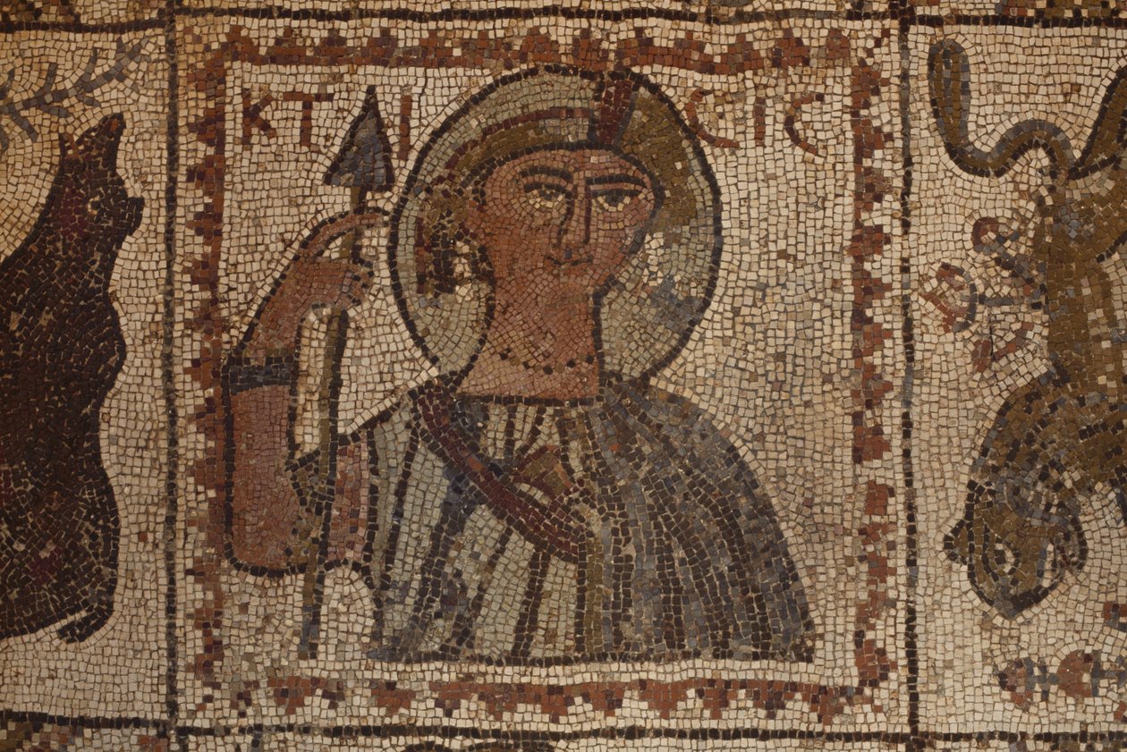 Arvomiehen muotokuva (mosaiikki) tekijältä Byzantine School