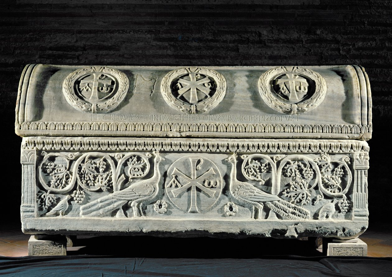 Piispa Theodoren sarkofagi (marmori) tekijältä Byzantine School