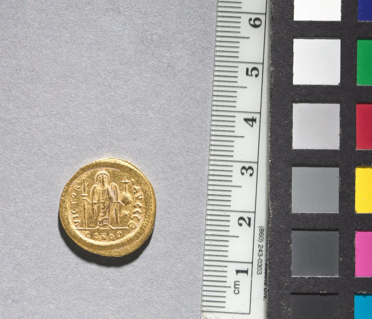 Solidus of Justinianus I (kääntöpuoli), 545-565 (kulta) (katso etupuoli CVL 499738) tekijältä Byzantine School