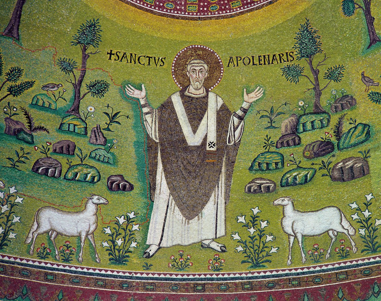 Pyhä Apollinare (k.a.79) (mosaiikki) tekijältä Byzantine School