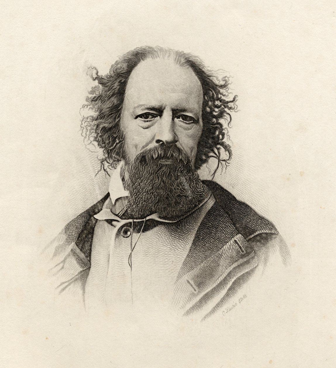 Alfred lordi Tennysonin muotokuva (1809-92) tekijältä C. Laurie