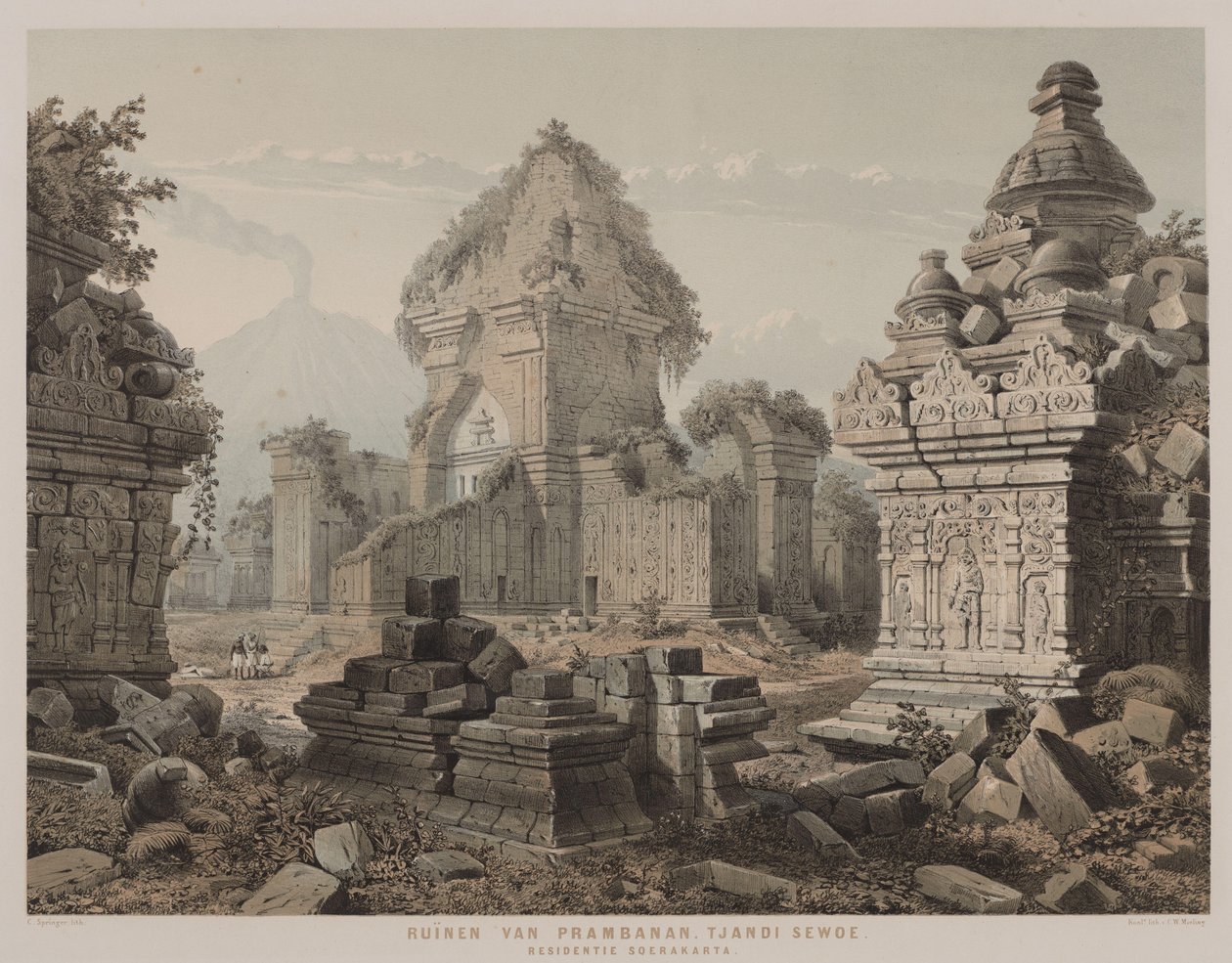 Prambananin rauniot tekijältä C. Springer