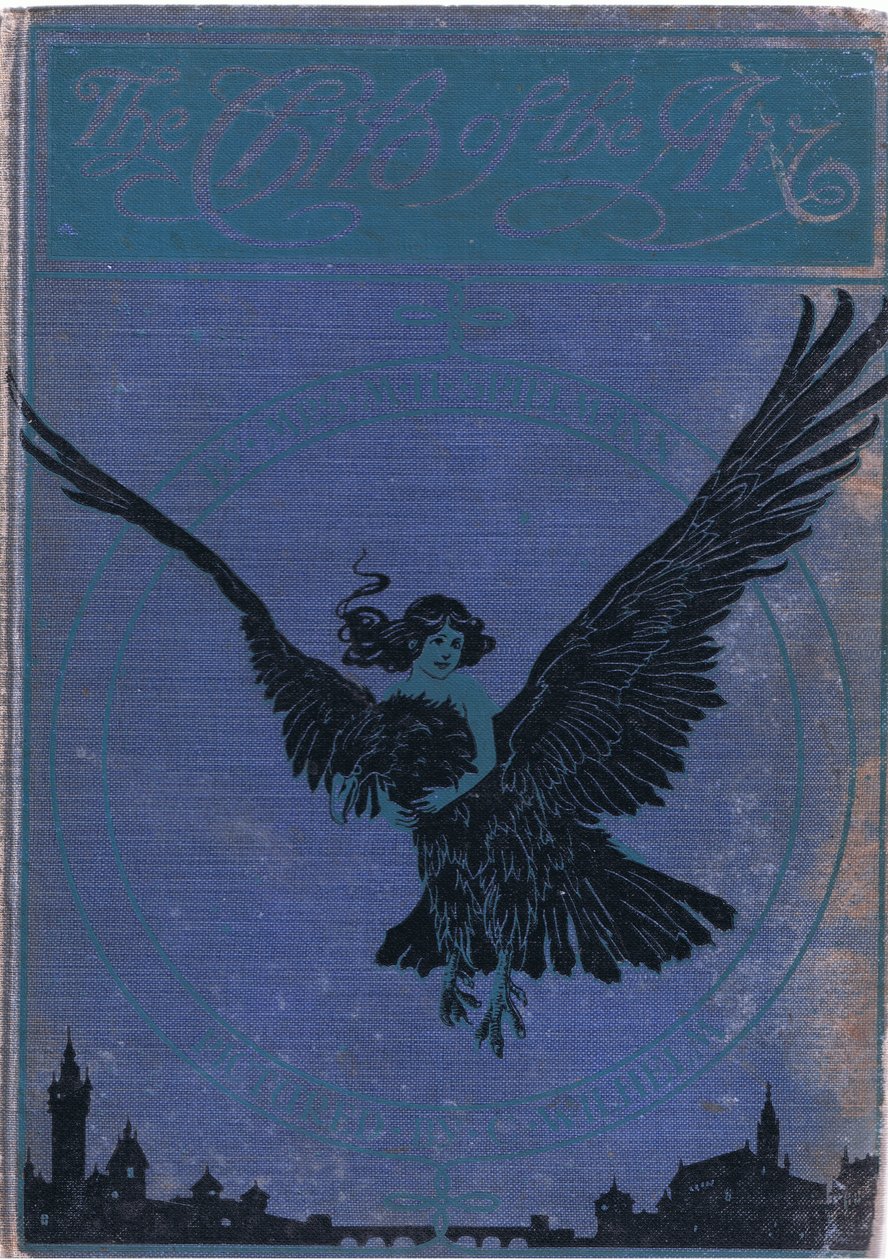 Etukannen suunnittelu, The Child of the Air -pub.by Duckworth, 1910 tekijältä C. Wilhelm