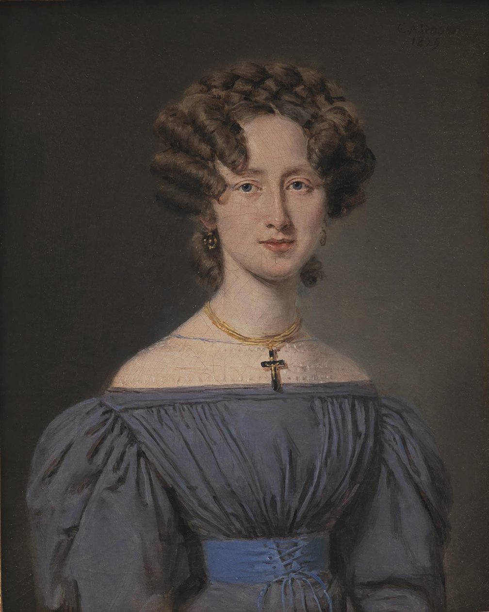 Cecilie Lønborg, naimisissa vuonna 1830 laivaintendentti Theodor Emil Ludvigsenin kanssa tekijältä C.A. Jensen