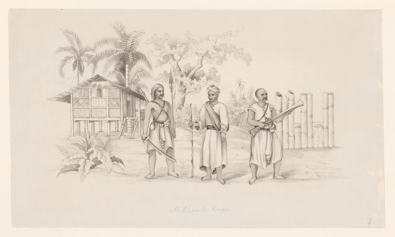 Atchinean joukot (nimi esineessä) tekijältä C.D. Wulf (attributed to)
