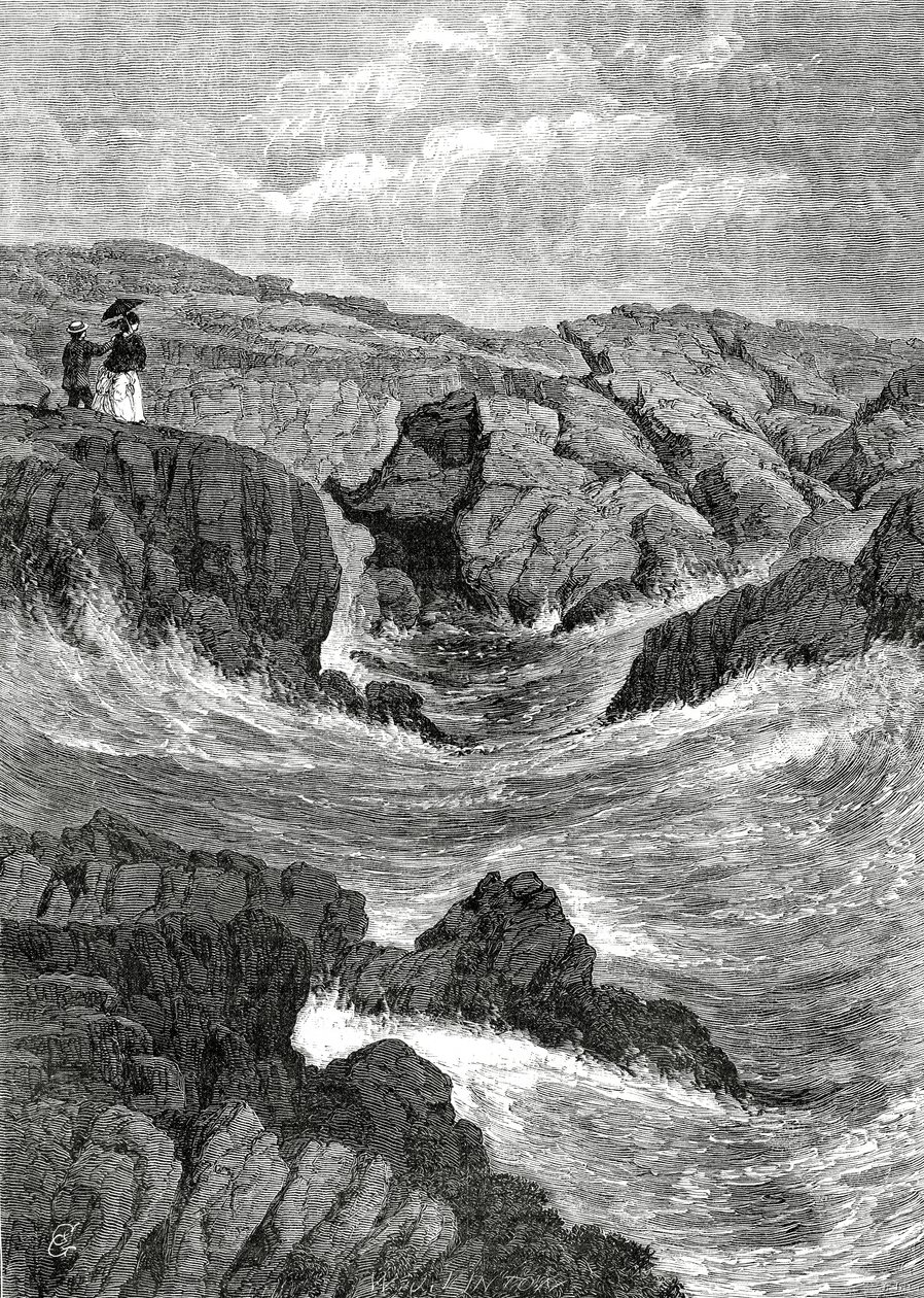 The Spouting Cave, Newport, Rhode Island, USA, 4. toukokuuta 1872 tekijältä C.G. Griswold