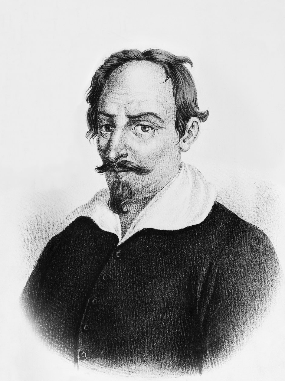 Alessandro Tassonin (1565-1635), italialaisen runoilijan ja kirjailijan muotokuva, kaiverrus tekijältä J.B. and Brown J. Rowbotham