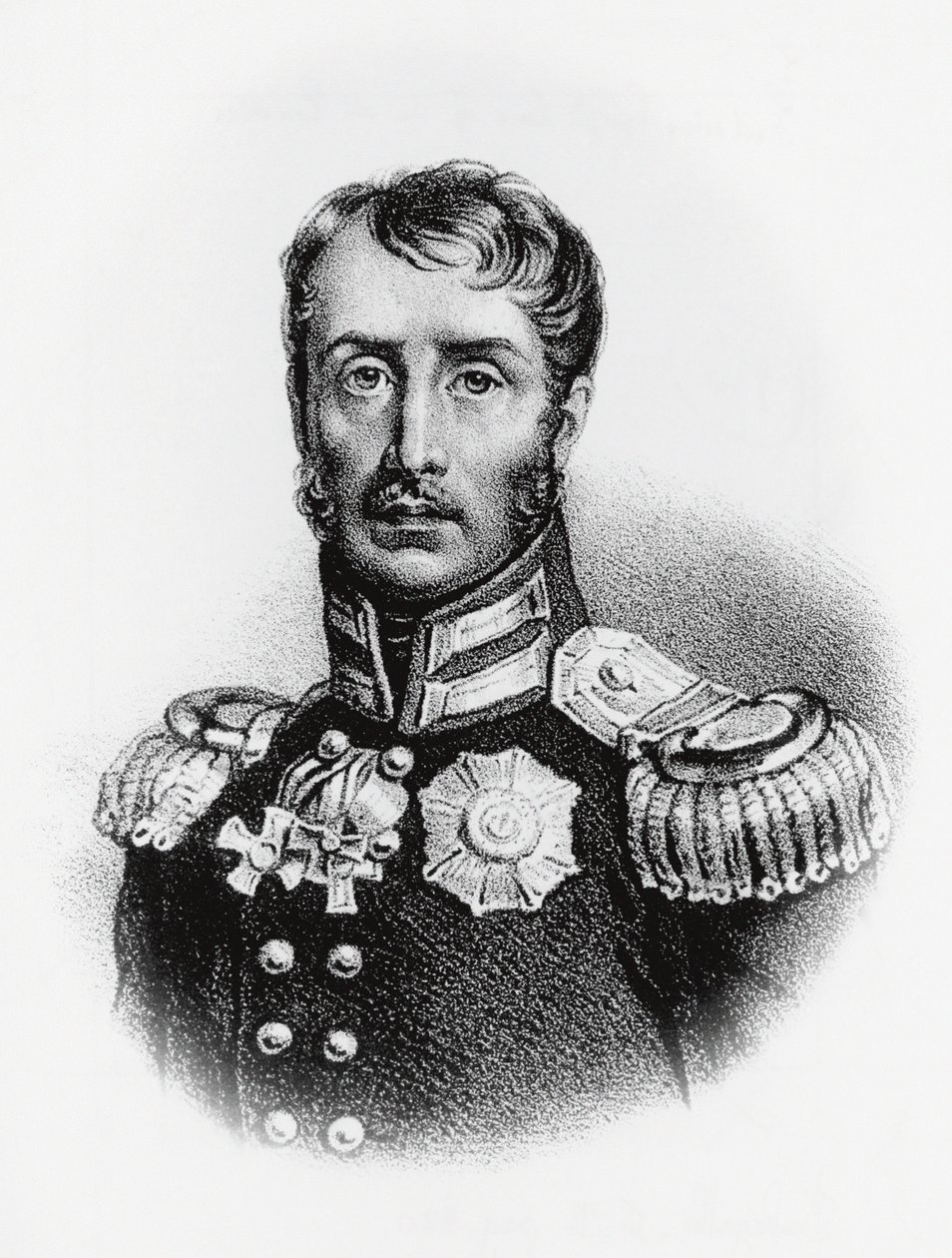 Frederick William III:n (1770-1840), Preussin kuninkaan muotokuva vuodelta 1797, kaiverrus tekijältä J.B. and Brown J. Rowbotham