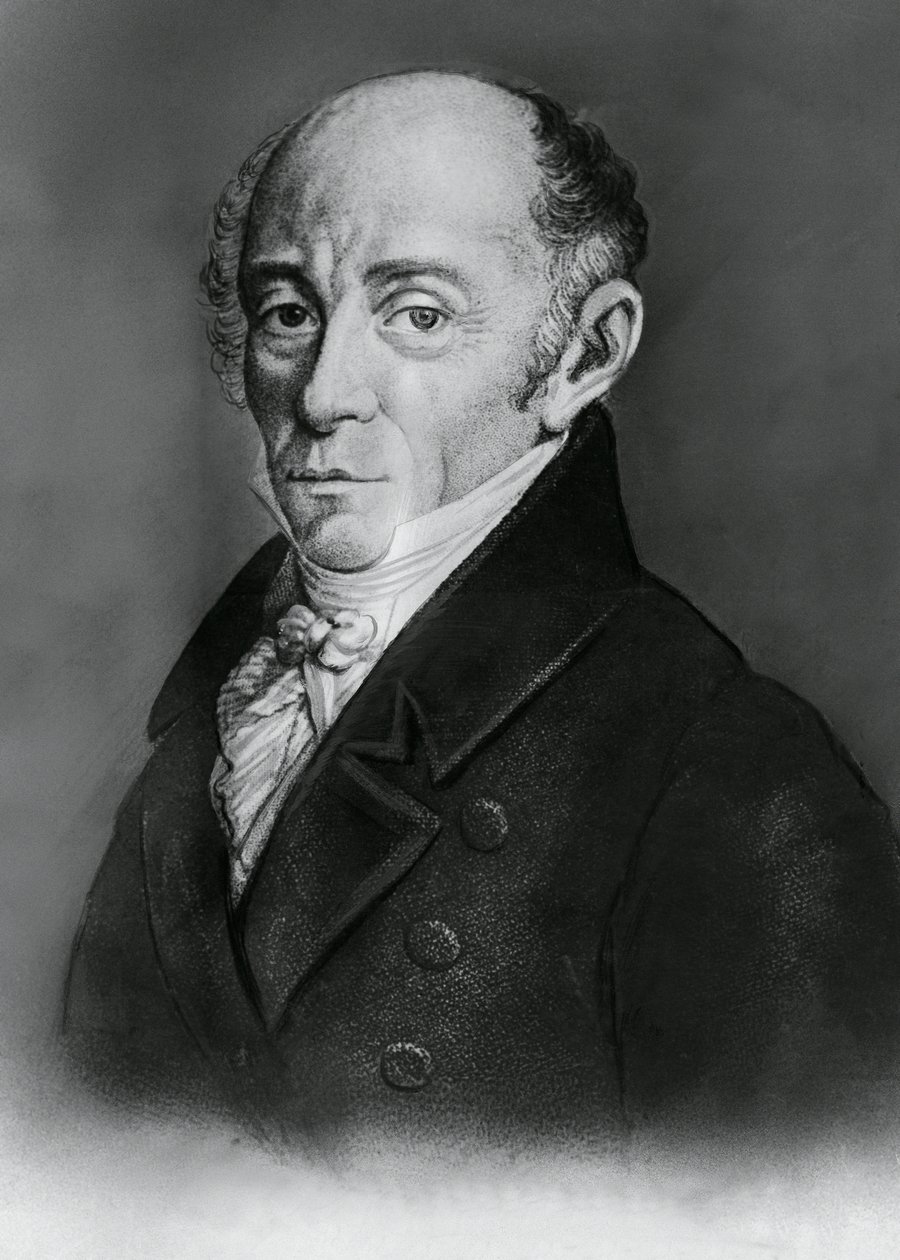 Muzio Clementin (1752-1832), italialaisen säveltäjän ja pianistin muotokuva, kaiverrus tekijältä J.B. and Brown J. Rowbotham