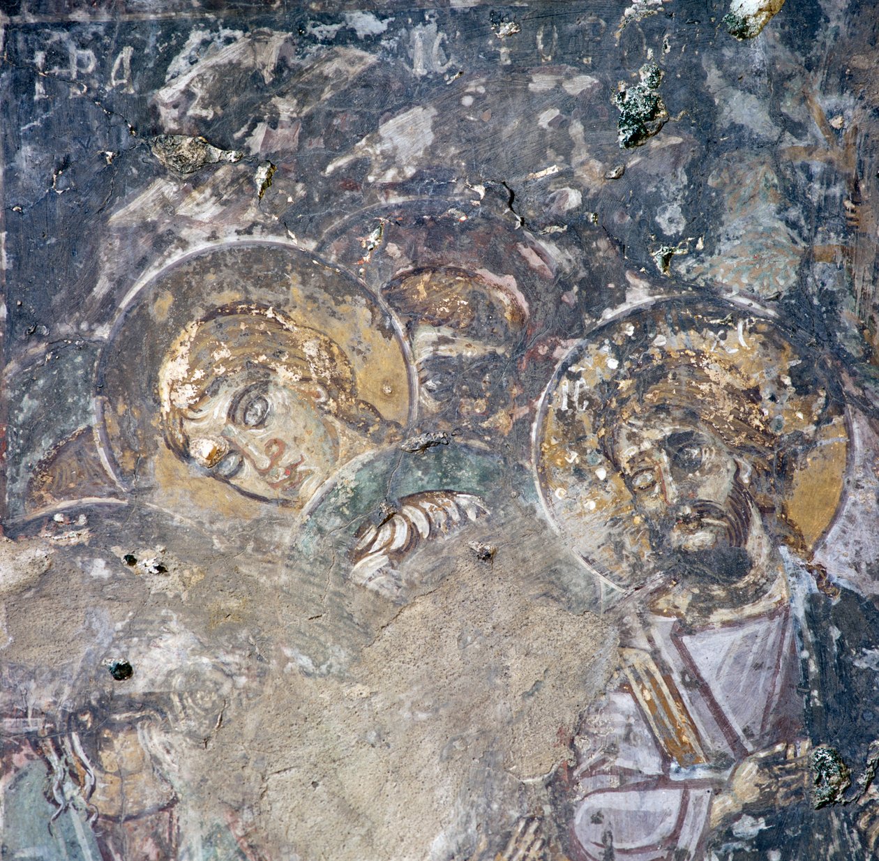 Pyhät, fresko kirkossa Kandanosissa, Kreeta, Kreikka (kuva) tekijältä J.B. and Brown J. Rowbotham