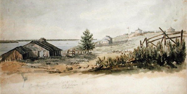 Fort Henry, Kingston, Ontario, Kanada, 8. syyskuuta 1832 (akvarelli paperille) tekijältä C.J. Gibson
