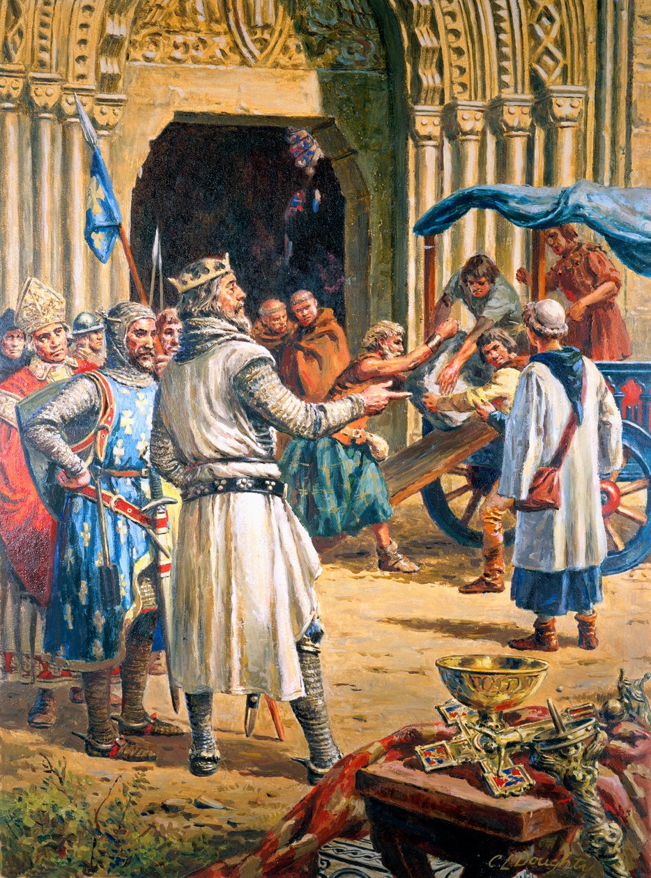 Edward I (1239-1307) Skottien vasara (guassi paperille) tekijältä C.L. Doughty