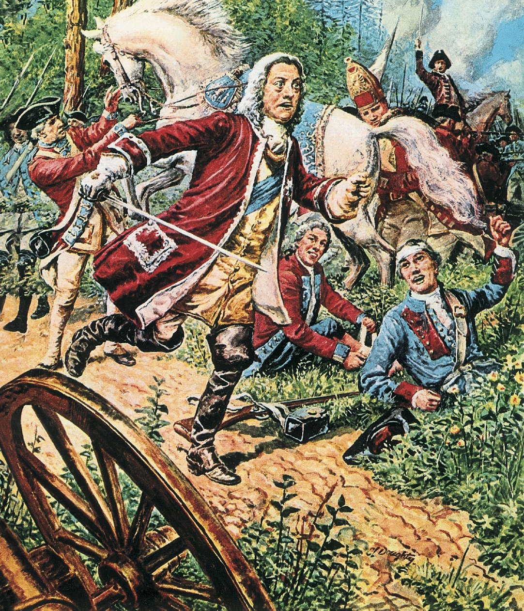 Yrjö II Dettingenin taistelussa tekijältä C.L. Doughty