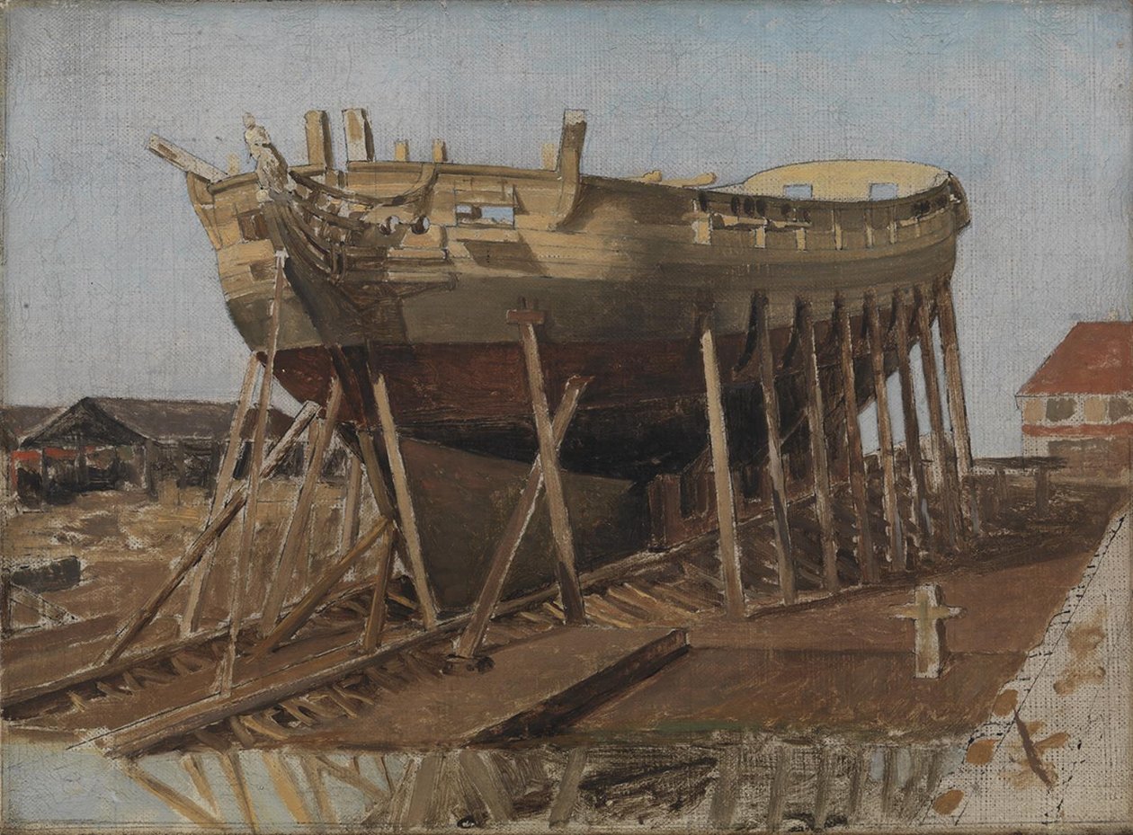 Corvette pörssissä. Kööpenhamina tekijältä Christoffer Wilhelm Eckersberg