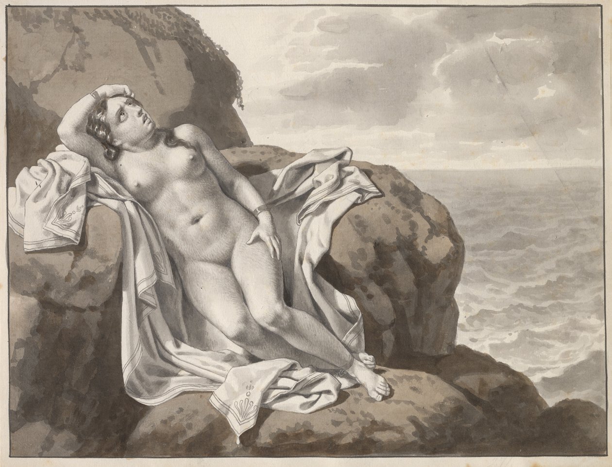 Andromeda kahlittuina kallioon tekijältä Christoffer Wilhelm Eckersberg
