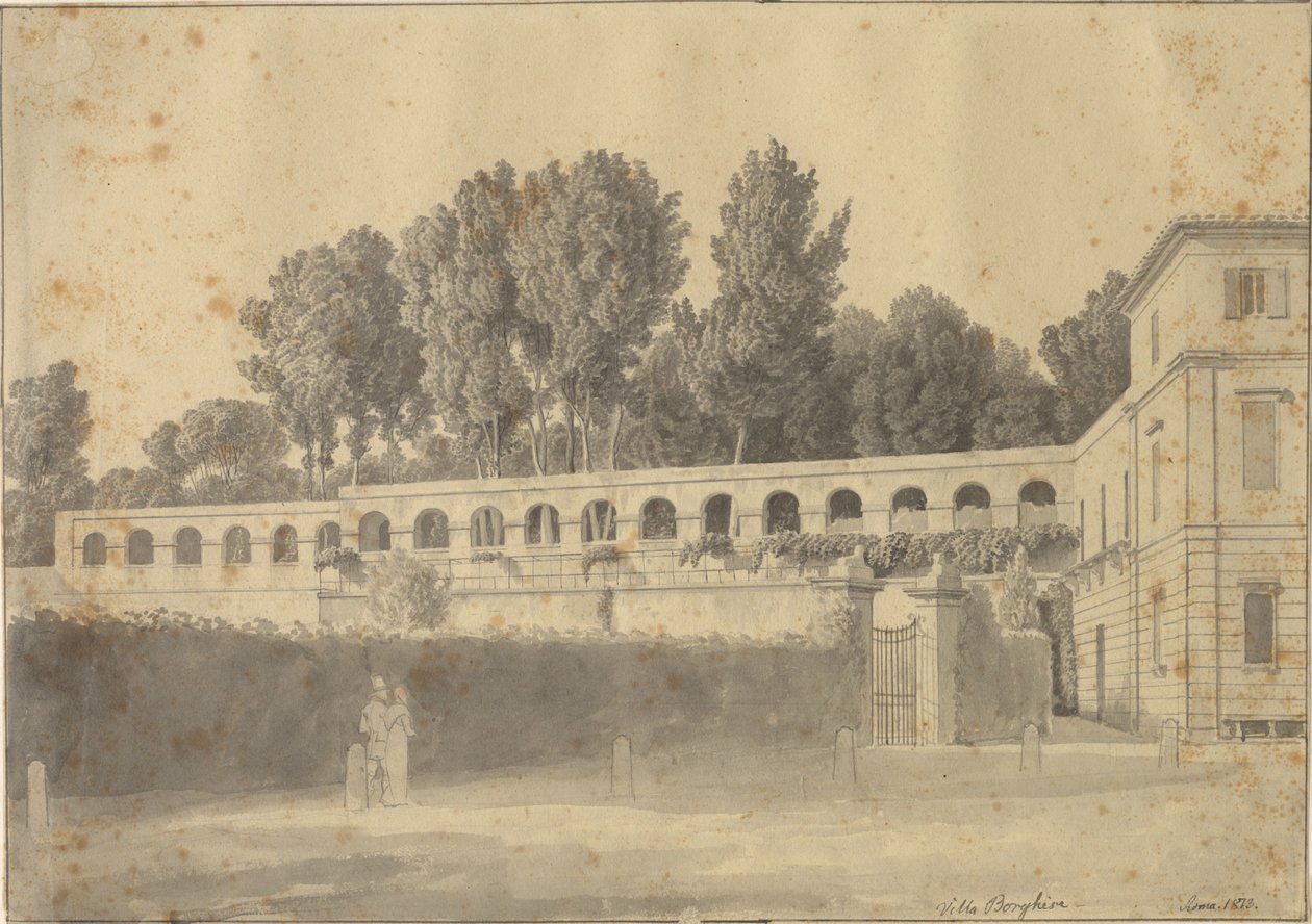 Casino del Muro Torto ja Villa Borgheses ovat, Rom tekijältä Christoffer Wilhelm Eckersberg