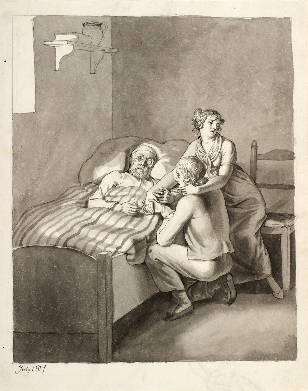 Kuoleva isä yhdistää nuoren parin tekijältä Christoffer Wilhelm Eckersberg