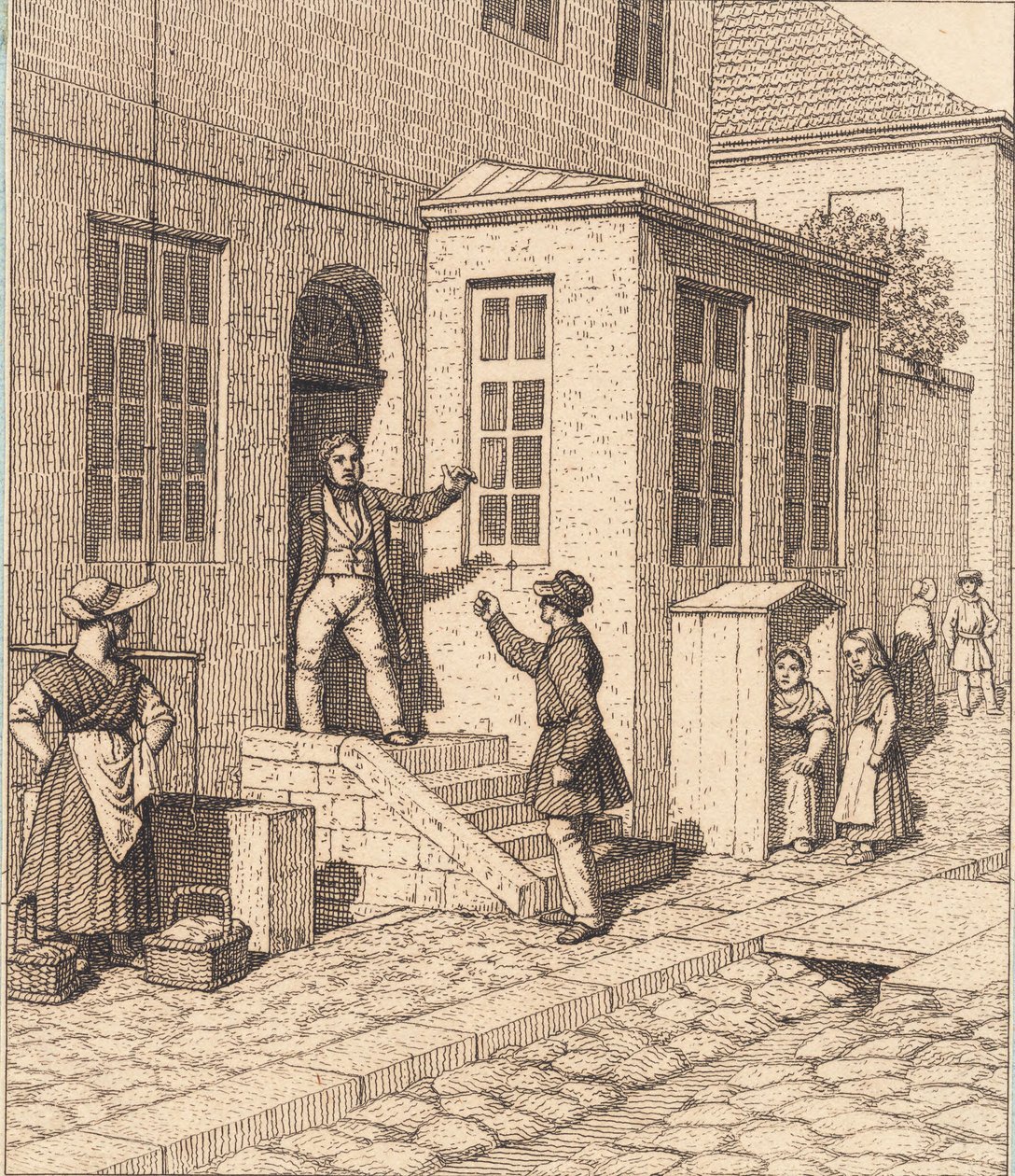 Katukuvaus. Kuva "Lineaarinen perspektiivi", levy VII tekijältä Christoffer Wilhelm Eckersberg