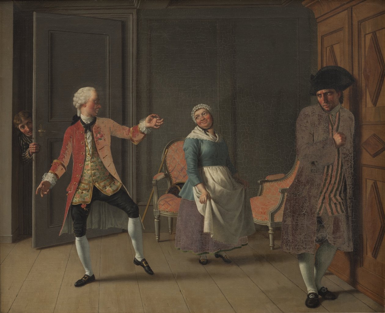 Ludvig Holbergin Jean de Francesta, näytös 1, kohtaus 6 tekijältä Christoffer Wilhelm Eckersberg