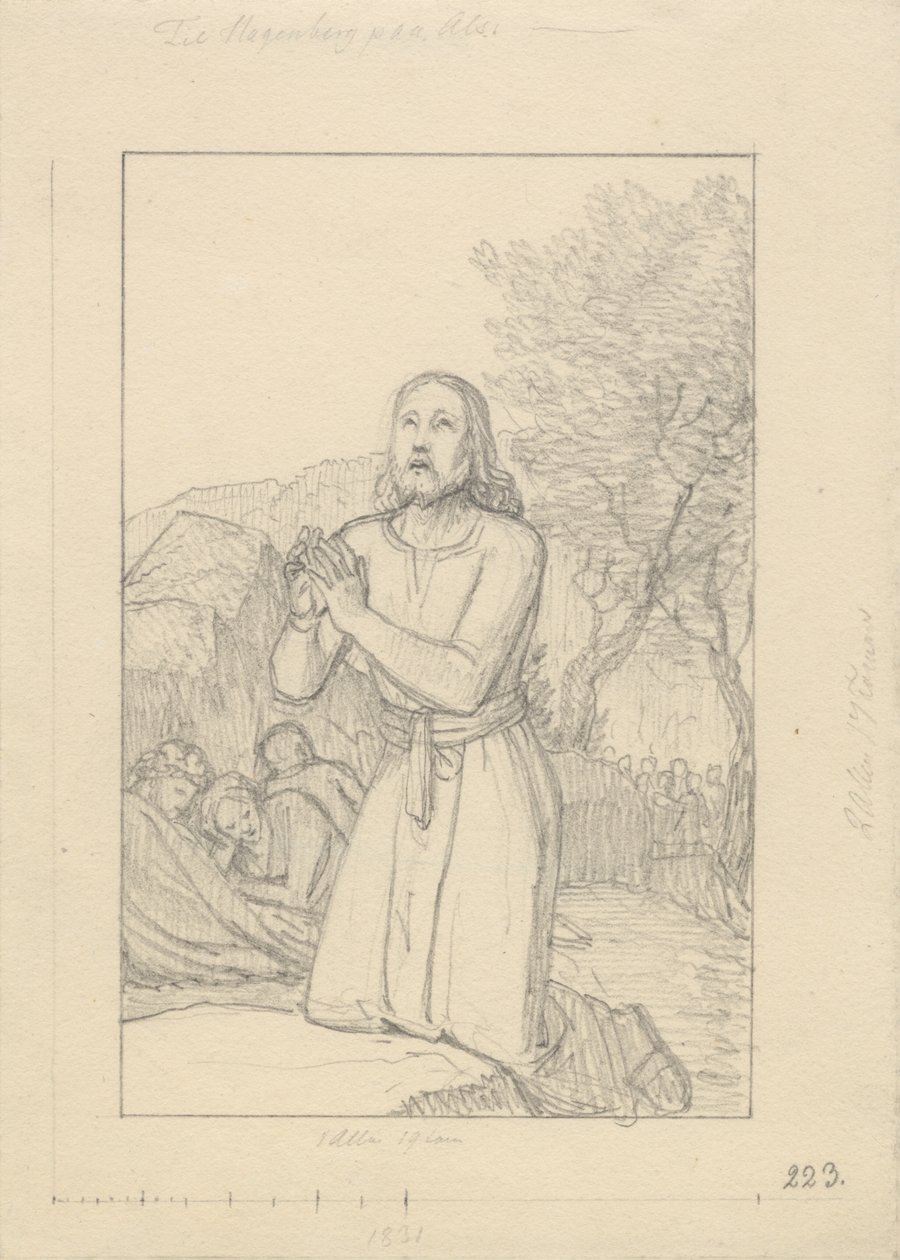 Kristus Getsemanessa. tekijältä Christoffer Wilhelm Eckersberg