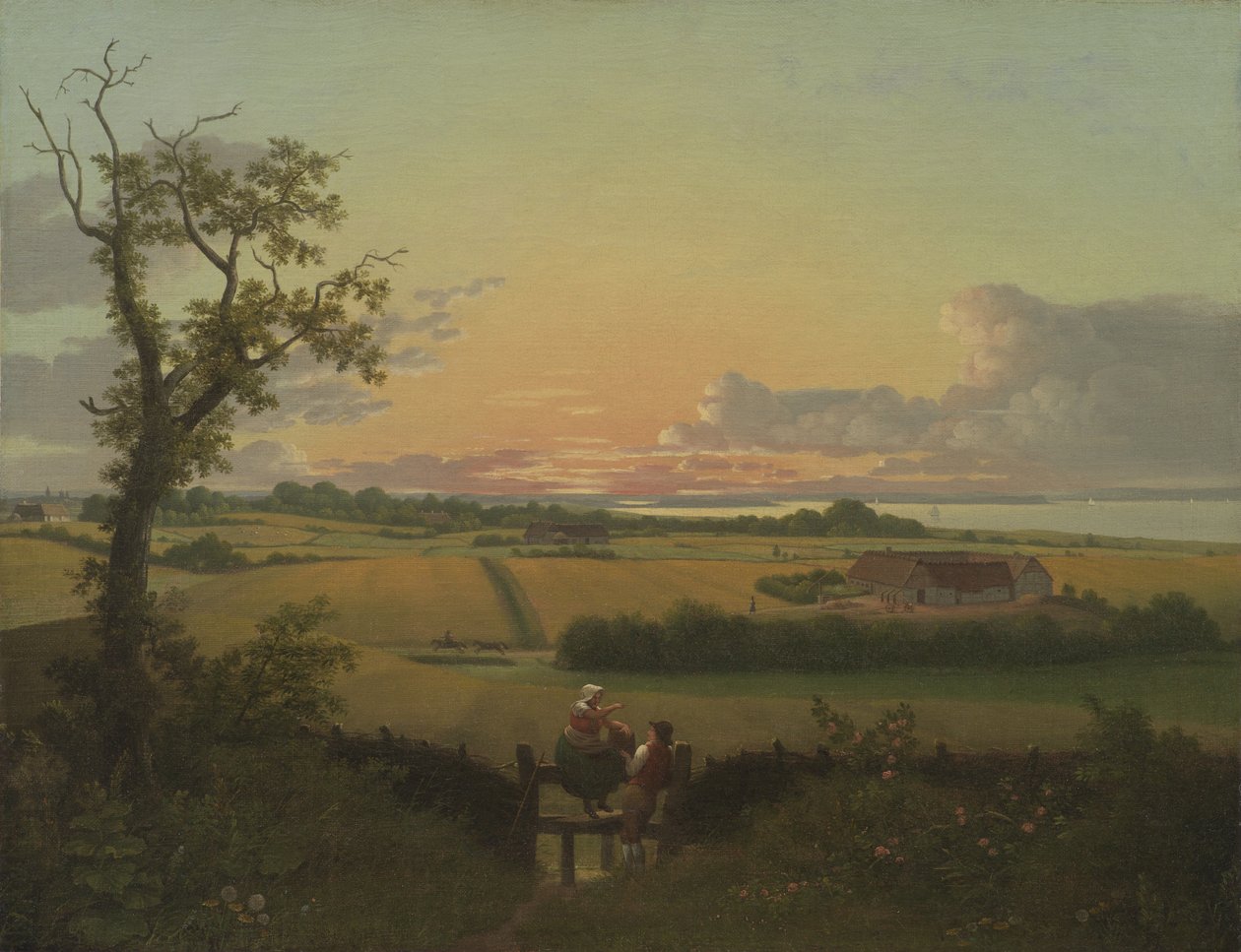 Maisema tyylillä. Mønin saari tekijältä Christoffer Wilhelm Eckersberg