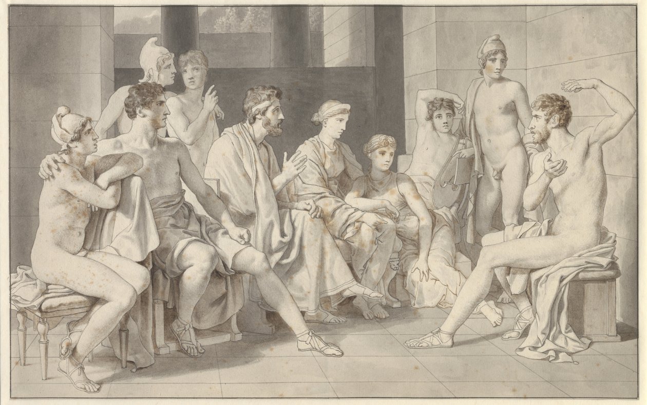 Odysseus kertoo elämästään Alkinoosissa tekijältä Christoffer Wilhelm Eckersberg