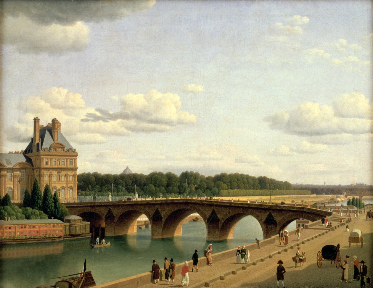 "Pariisi, näkymä Pont Royalille, Quai Voltaire", 1812. tekijältä Christoffer Wilhelm Eckersberg