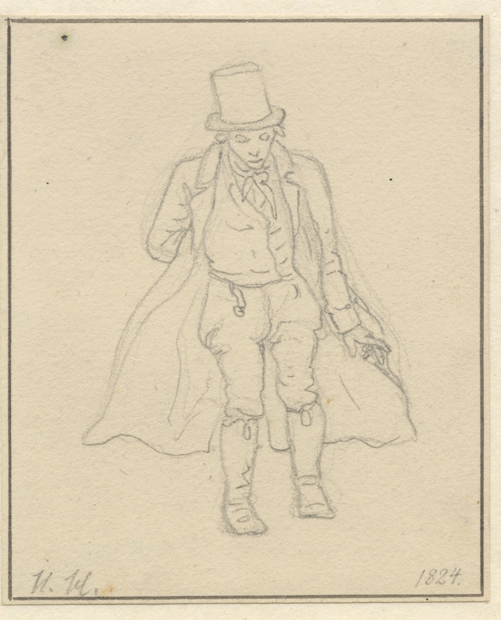 Muotokuvamaalari Hans Hansen, kokohahmo tekijältä Christoffer Wilhelm Eckersberg