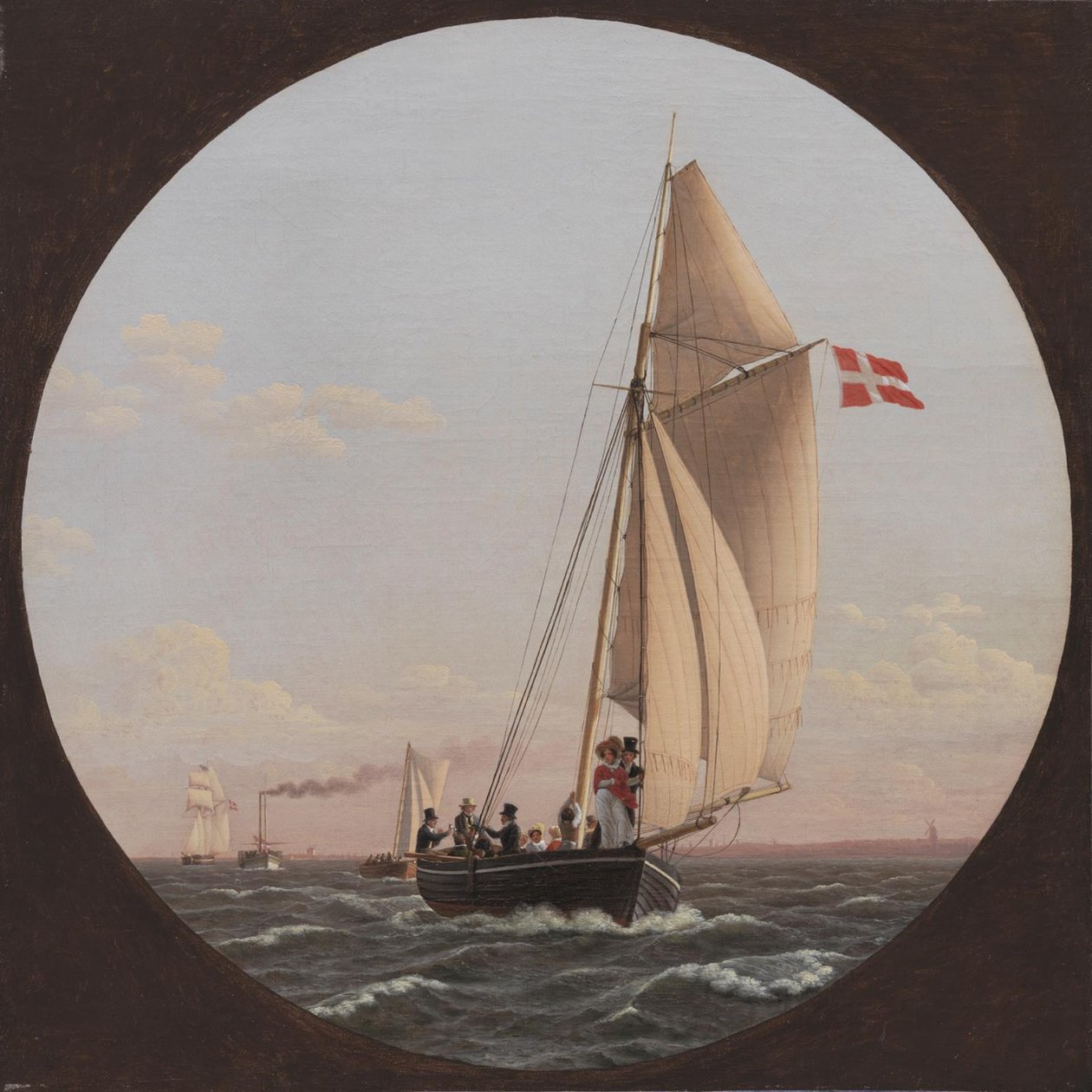 Purjehdus Kööpenhaminasta Charlottenlundiin tekijältä Christoffer Wilhelm Eckersberg