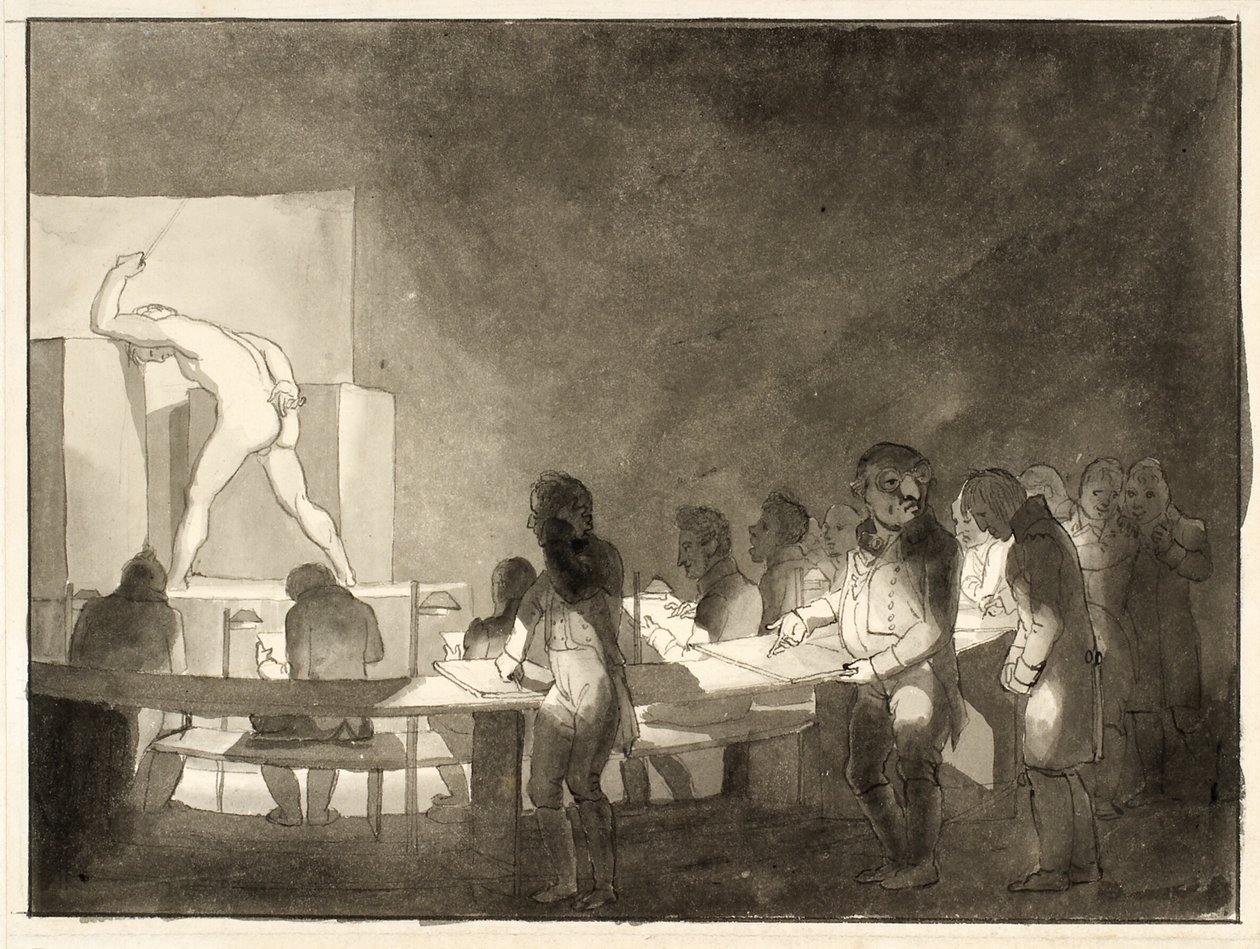 Kuninkaallisen taideakatemian satiiri elämänluokasta tekijältä Christoffer Wilhelm Eckersberg